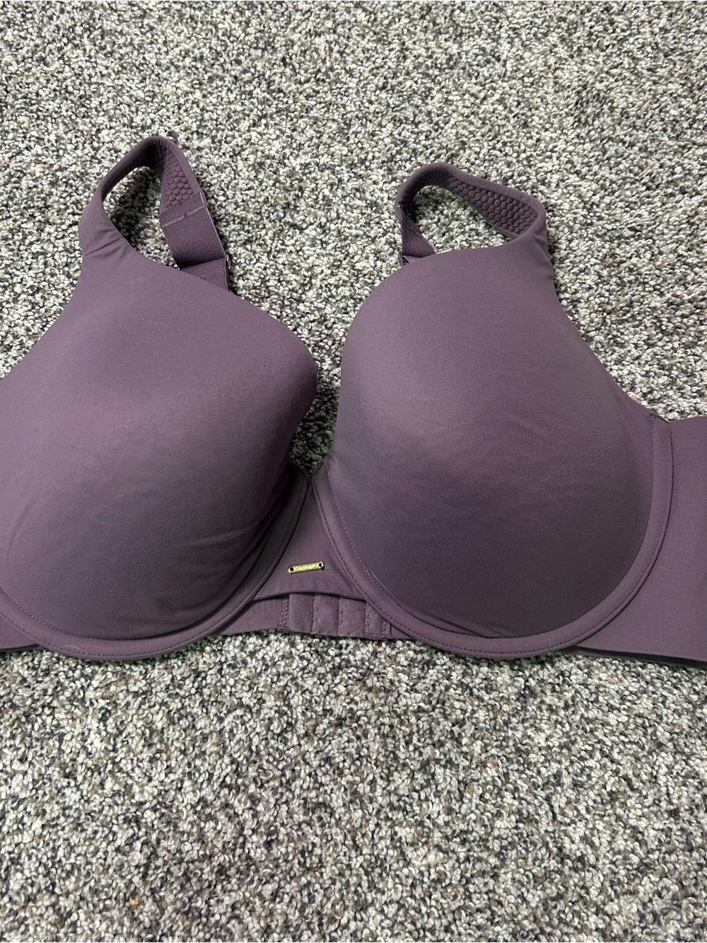 Cacique Smooth Lightly Lined Full Coverage Bra 40F Underwire Balconette Purple